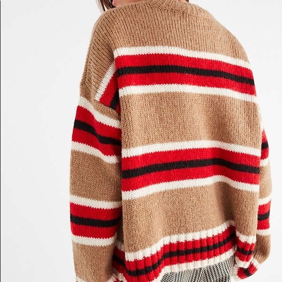 NWT UO Boyfriend Slouchy Striped Oversized Sweater - Picture 2 of 8